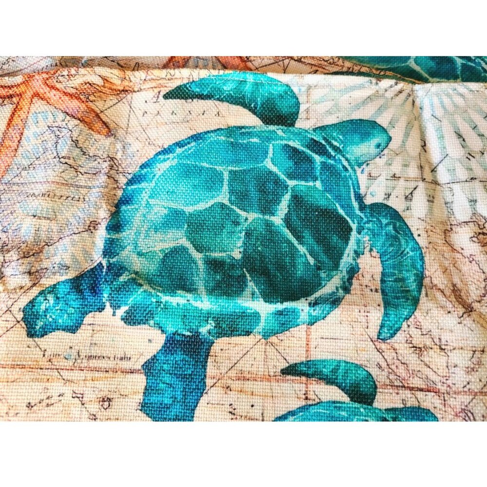 Beach Placemats 8pc Sea Turtle Table Decor Nautical Coastal Dining Decorations - Picture 4 of 14